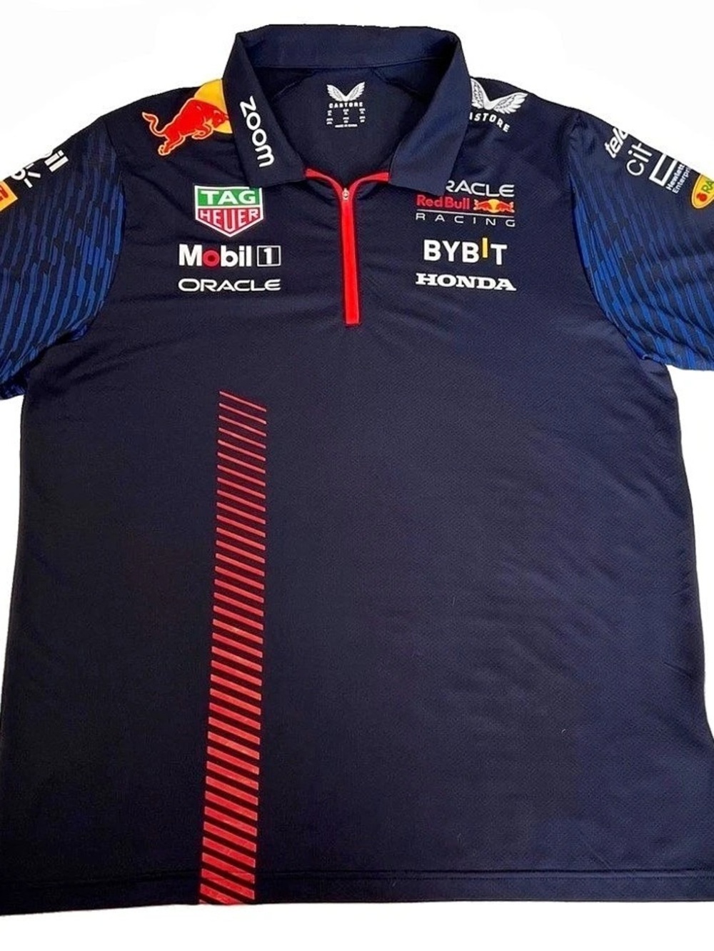 EUC Castore ORACLE RED BULL MOBIL 1 MOTO RACING SHIRT XL Motorsport Streetwear